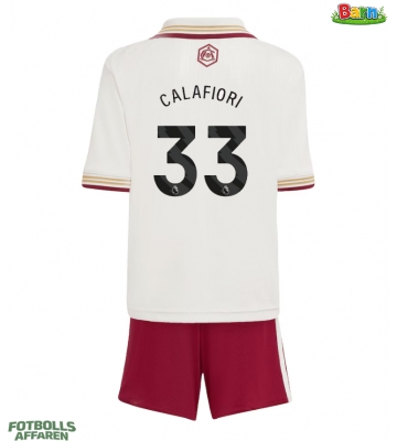 Arsenal Riccardo Calafiori #33 Tredjeställ Barn 2025-26 Kortärmad (+ Korta byxor)
